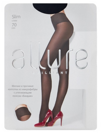 Женские колготки Lacerta Slim 70 den, микрофибра, эффект "бандаж", nero 2