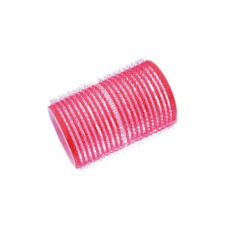 Бигуди на липучке красные 36*63 мм 12 шт/уп