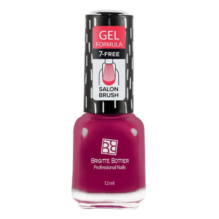 Лак для ногтей Brigitte Bottier Gel Formula, т. 04 малиновый, 12 мл