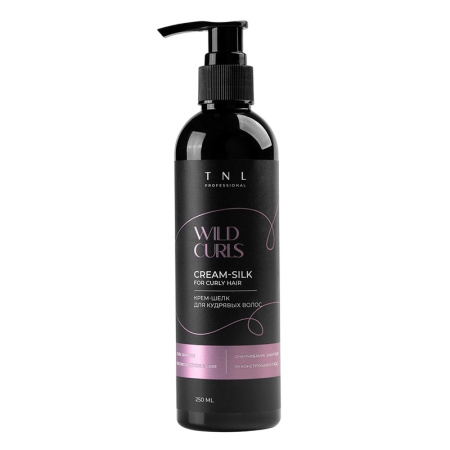 Крем-шелк TNL WiId Curls для кудрявых, волн. и непосл. волос с ухаж. мультикомп., 250 мл