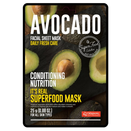 DERMAL It's Real SuperfoodMask Avocado Маска для лица с авокадо 25 г