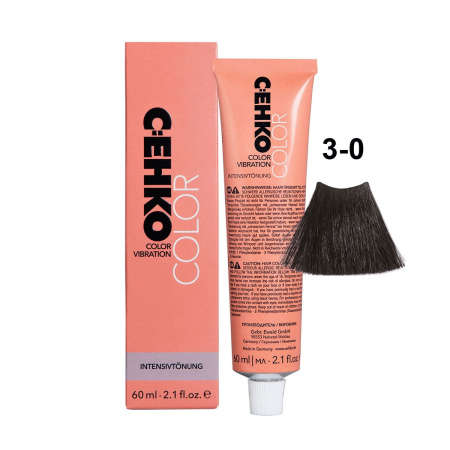 Крем тонирующий C:EHKO Color Vibration 3/0 тёмно-коричневый, 60 мл