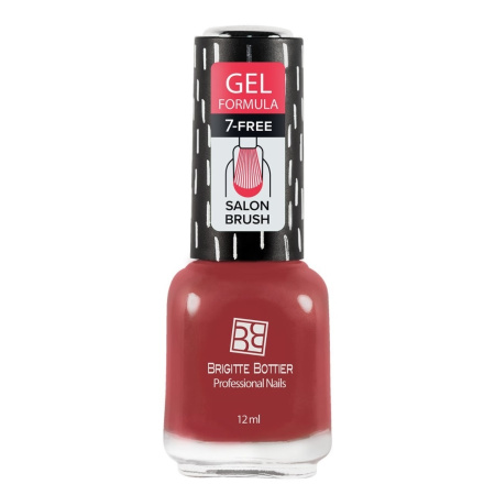 Лак для ногтей Brigitte Bottier Gel Formula, т. 54 красный бархат, 12 мл