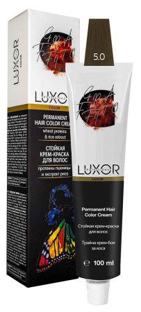 Перманентная крем-краска Luxor Professional 5.0 Светлый коричневый натуральный, 100 мл														