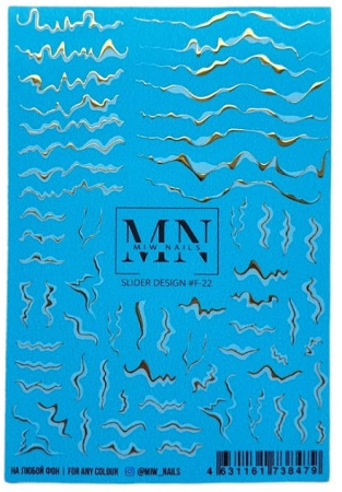 Слайдер-дизайн для ногтей Miw Nails W-22
