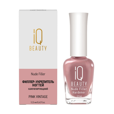 IQ Beauty Филлер-укрепитель для ногтей камуфлирующий, Pink Vintage, 12.5 мл