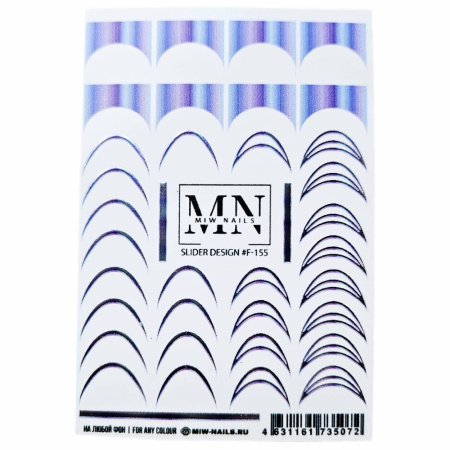 Слайдер-дизайн для ногтей Miw Nails F-155