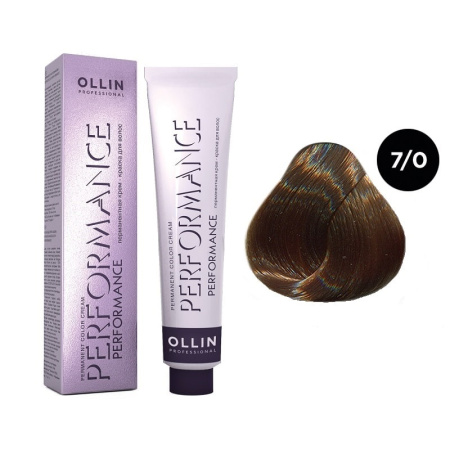 Перманентная крем-краска Ollin Performance 7/0 русый, 60 мл