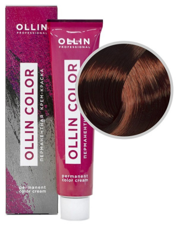 Перманентная крем-краска для волос Ollin Color 6/6 темно-русый красный, 60 мл