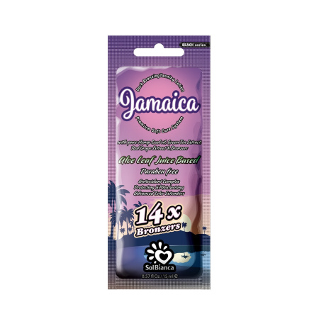 Крем для загара SolBianca Beach Jamaica 14х bronzer с маслом семян конопли,экстрактом зел.чая, 15 мл