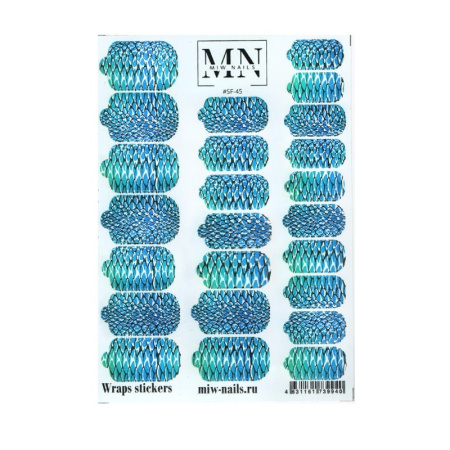 Плёнки для маникюра MIW Nails SF-45 фольгированные