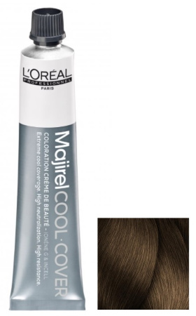 Стойкая краска для волос Loreal Majirel Cool Cover 7.18 блондин пеп. мокка, 50 мл