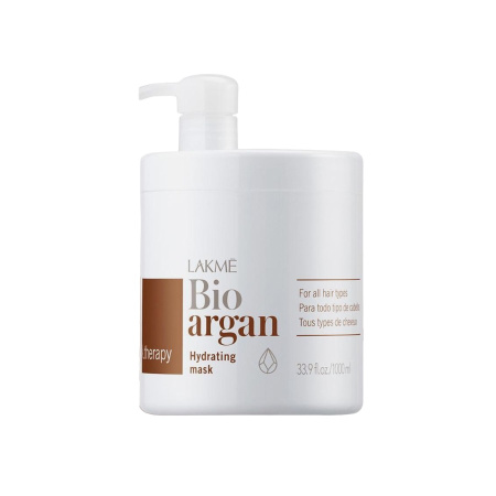 Маска аргановая увлажняющая для волос Lakme Bio-Argan, 1000 мл