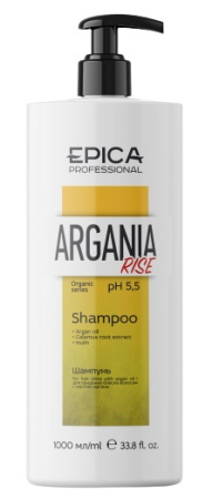 Шампунь Epica Argania Rise для придания блеска с маслом арганы, 1000 мл