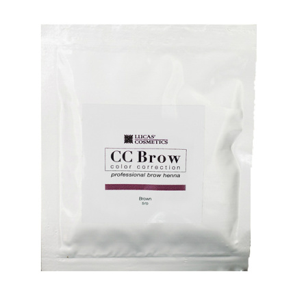 Хна для бровей в саше CC Brow Lucas' Cosmetics, коричневая, 5 г