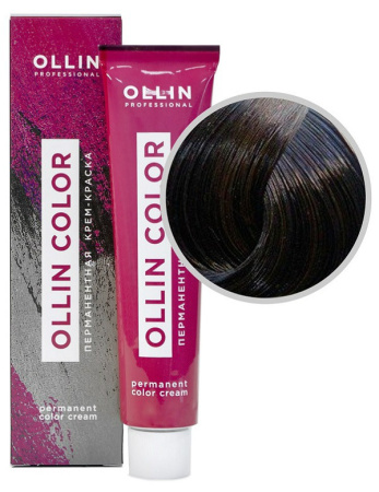 Перманентная крем-краска для волос Ollin Color 4/0 шатен, 60 мл