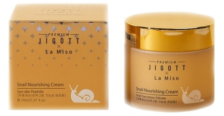 Premium Jigott and La Miso Питательный крем для лица с муцином улитки, 70 мл												