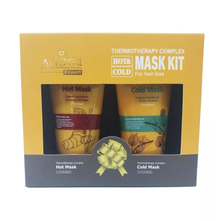 Набор разогревающей и охлаждающей масок Angel для роста волос, 2х45 мл