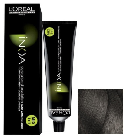 Краска для волос Loreal INOA, 7.1 блондин пепельный, 60 мл
