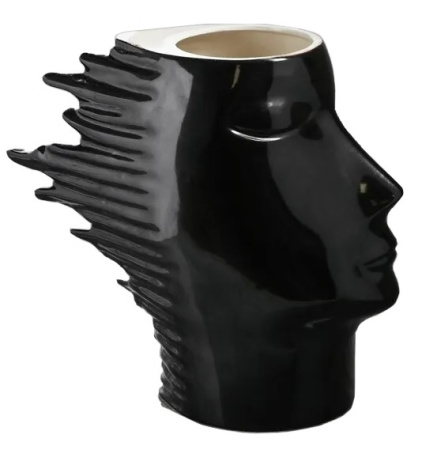 Ваза "Афродита" черный глянец, 24 см											