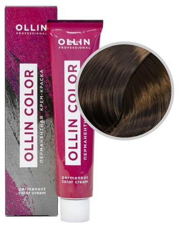 Перманентная крем-краска для волос Ollin Color 6/00 темно-русый глубокий, 60 мл