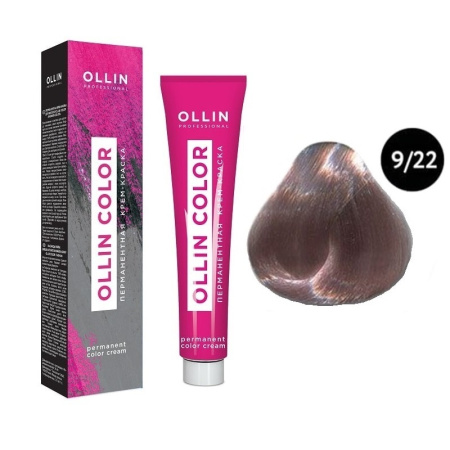 Перманентная крем-краска для волос Ollin Color 9/22 блондин фиолетовый, 60 мл