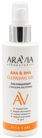 Гель очищающий ARAVIA Laboratories с АНА и ВНА кислотами, 150 мл