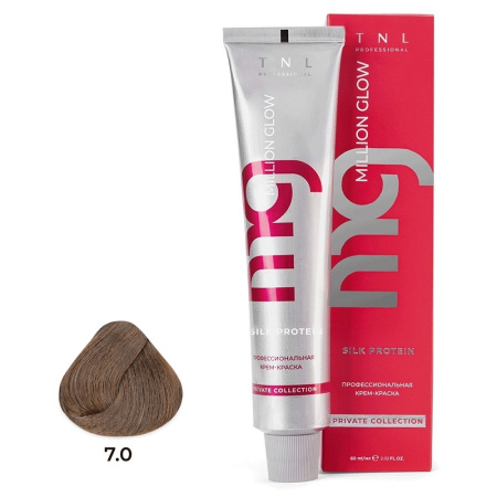 Крем-краска TNL Million Glow Private 7.0 блонд, 60 мл