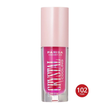 Увлажняющее масло для губ PARISA Crystal Cooling с эффектом охлаждения, т.102