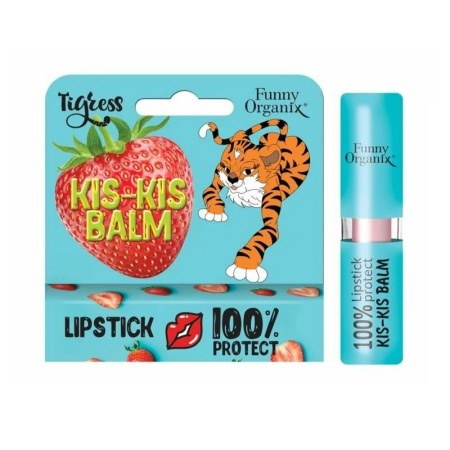 Бальзам для губ Funny Organix Protect 100% клубника, 3.5 г