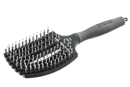 Olivia Garden Щетка для волос Fingerbrush Care Iconic Boar&Nylon Black L