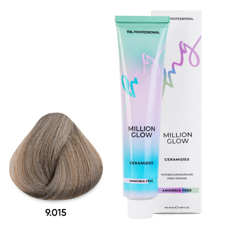 Безаммиачная крем-краска TNL Million Glow AFC Ceramides т.9.015, 100 мл