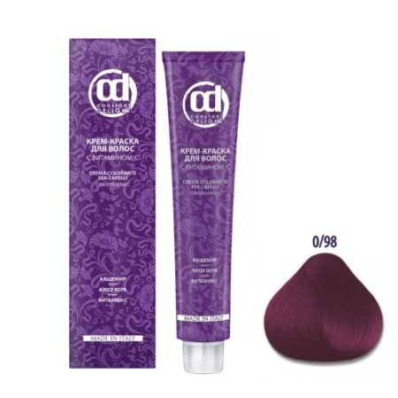 C.Delight Крем-краска Vit C 0/98 розовый микстон, 100 мл