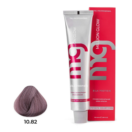 Крем-краска TNL Million Glow Private 10.82 платиновый коричневый фиолетовый, 100 мл