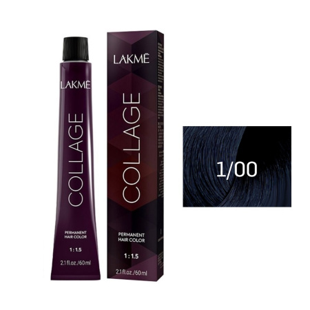Крем-краска Lakme Collage 1/00 черный, 60 мл