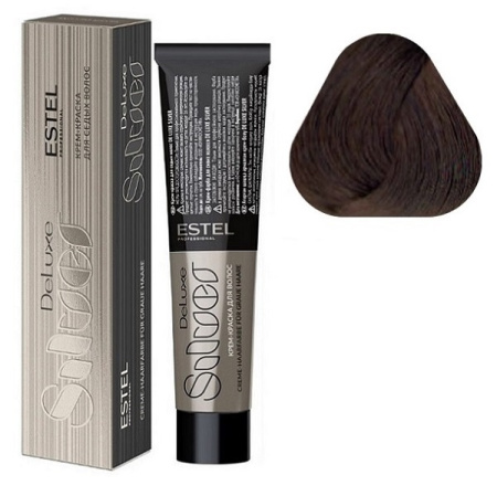 Краска для волос Estel De Luxe Silver 5/76 светлый шатен коричнево-фиолетовый, 60 мл
