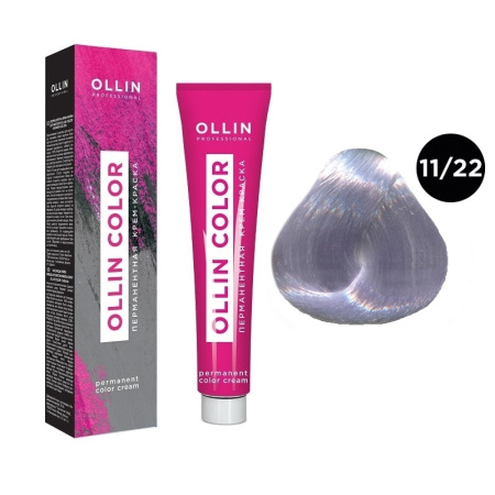 Перманентная крем-краска для волос Ollin Color 11/22 специальный блондин фиолетовый, 100 мл