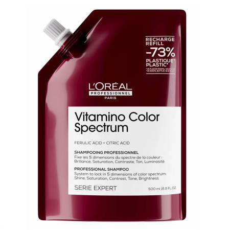 L’Oreal Бессульфатный шампунь для окрашенных волос Vitamino Color Spectrum refill, 500 мл