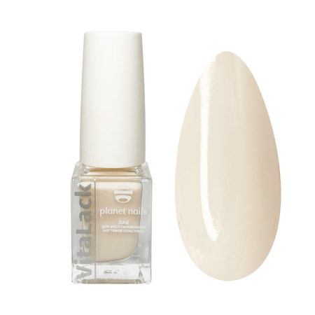 Planet Nails Лак-восстановитель для ногтей, VitaLack, молочный 01, 10 мл