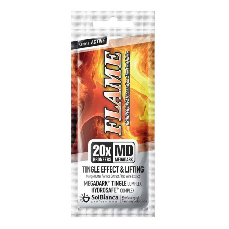Крем для загара SolBianca Active Flame 20х bronzer с tingle-эффектом, 15 мл