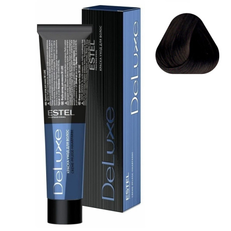Краска-уход Estel De Luxe 3/0 тёмный шатен, 60 мл