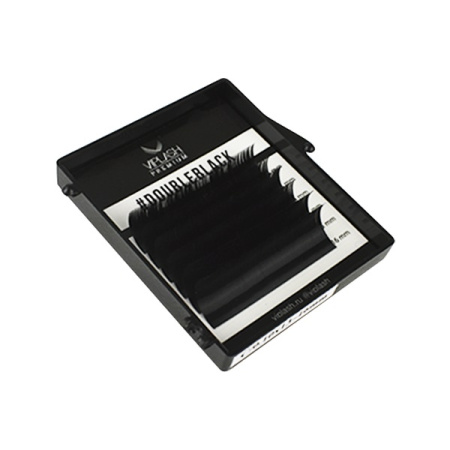 Ресницы Viplash Double Black 6 линий микс C 0.07 7-12 мм