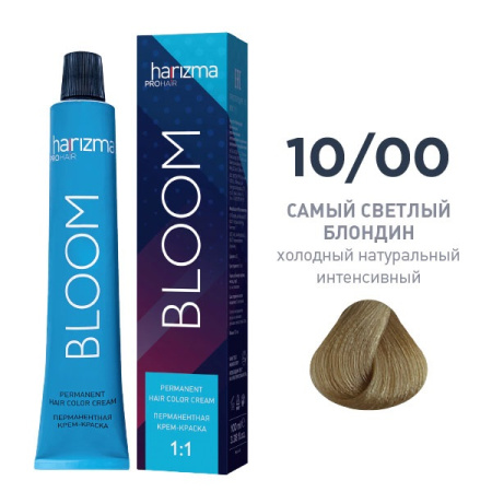 Крем-краска harizma PROhair Bloom 10/00 cамый светл. блондин холод. натур. интенсивный, 100 мл