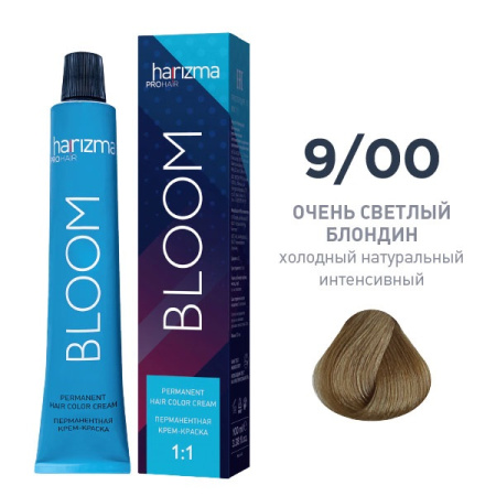 Крем-краска harizma PROhair Bloom 9/00 оч. светлый блондин холодный натуральный интенсивный, 100 мл