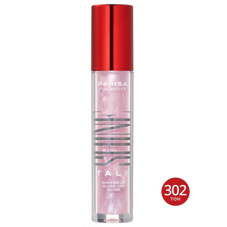 Parisa Сияющий блеск для губ с эффектом "жидкое стекло" PLG-304 302 Glam Pink