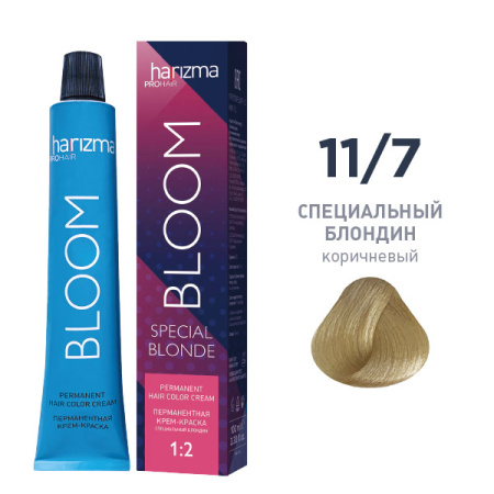Крем-краска harizma PROhair Bloom 11/7 специальный блондин коричневый, 100 мл