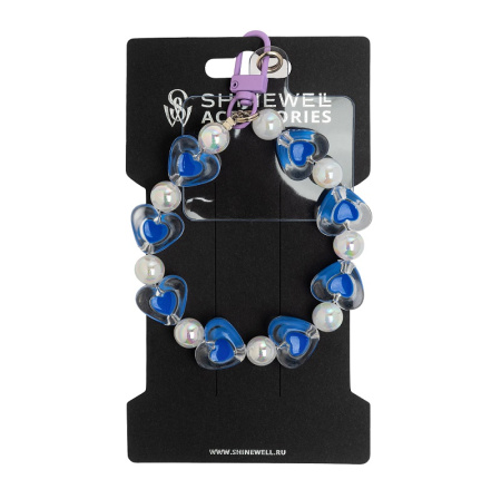 Shinewell Подвес на телефон или сумку, синие сердечки