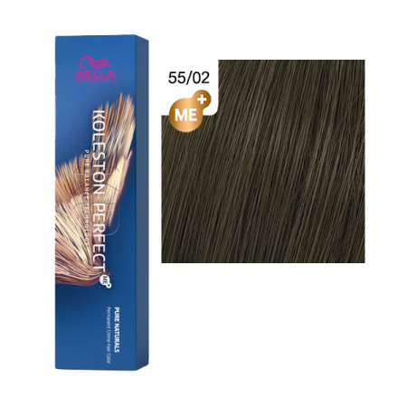 Wella Крем-краска стойкая Koleston P. 55/02 Светло-коричневый интенсивный натуральный матовый, 60 мл