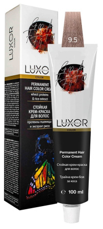Перманентная крем-краска Luxor Professional Color 9.5 Очень светлый блондин махагоновый, 100 мл