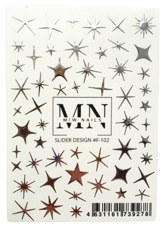 Слайдер-дизайн для ногтей Miw Nails F-102 mini